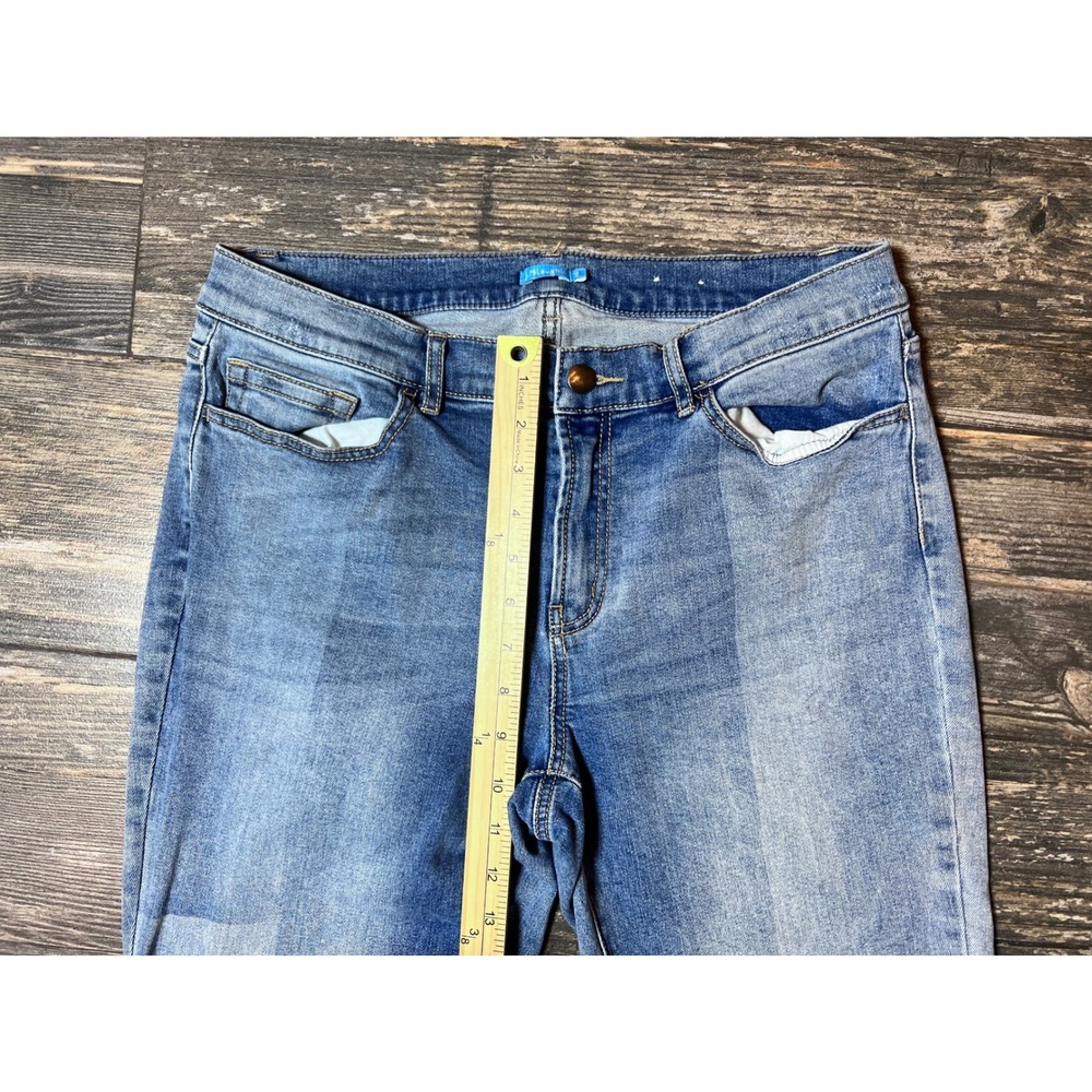 J. Mclaughlin Jaycie Blue‎ Patchwork Straight Leg… - image 4